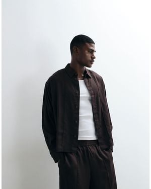 ASOS Premium Boxy Oversized Shirt - Black