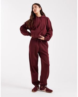 ONLY Jersey Cuffed Sweatpants - Red
