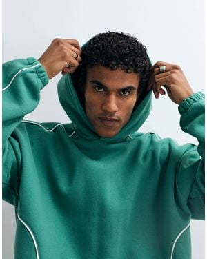 ASOS Extreme oversize-kapuzenpullover-kombiteil mit paspelierung - Grün