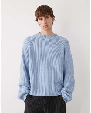 Collusion Boxy Knitted Jumper - Blue