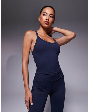 4505 Icon Yoga Cami With Inner Bra - Blue