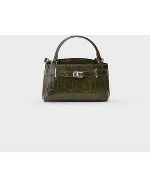 Stradivarius Coconut-effect City Crossbody Bag - Green