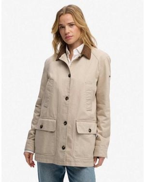 Superdry Estate Cotton Barn Jacket - Natural