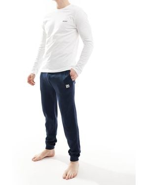 DKNY Hawks Waffle Lounge Trousers - Blue