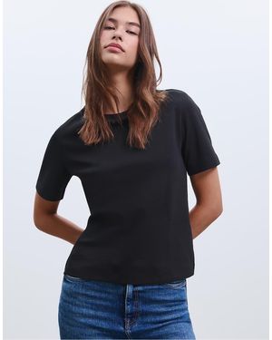 Stradivarius Heavyweight Regular Fit T-shirt - Blue