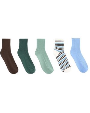 Oysho 5 Paia Di Calzini Corti - Blu
