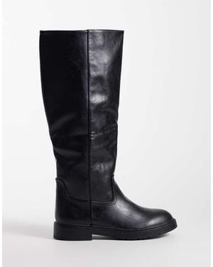 SEQWL Botas Altas Mickey Negras De Poner-Negro