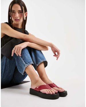 Vagabond Shoemakers Shoemakers Danya Leather Flatform Flip Flops - Blue