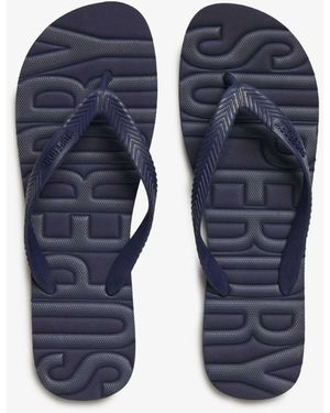 Superdry Core - tongs à logo ton sur ton - Bleu