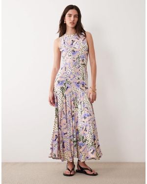 ASOS Racer Maxi Dress With Godets - Pink