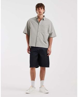 Blend Loose Fit Denim Shorts - Grey