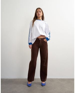 TOPSHOP Ember Low Rise Relaxed Straight Jean - White
