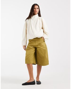 ASOS Pleated Jort - Yellow