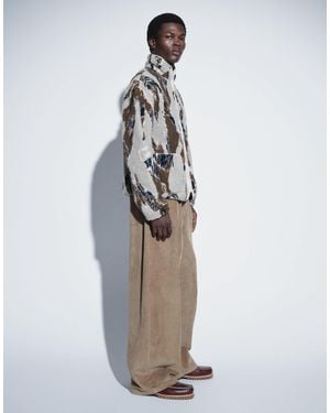 ASOS Oversized baggy Corduroy Pants - White