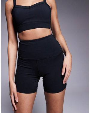 4505 Icon Active High Waist 5 Inch legging Short With Zip Phone Pocket - Blue