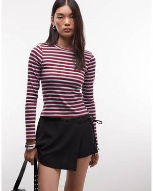 Monki Skort Mini Sartoriale A Portafoglio - Rosso