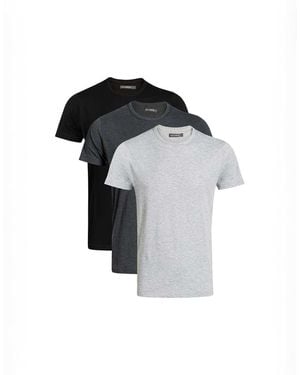 French Connection 3 Pack Cotton Crew Neck Short Sleeve T-Shirts - Black