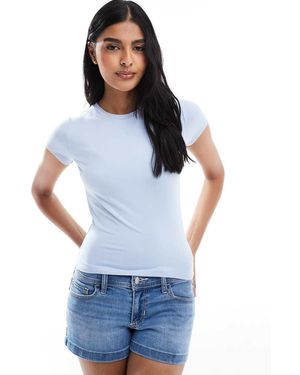 Hollister Camiseta De Manga Corta Sin Costuras De - Blanco