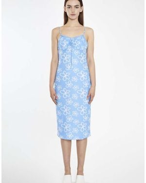 Glamorous Bias Cut Midi Dress - Blue