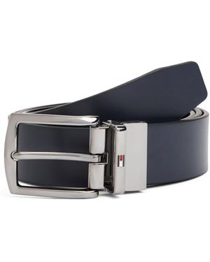 Tommy Hilfiger – denton – er ledergürtel - Blau