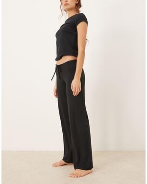 Gina Tricot Soft Low Waist Loungewear Trouser - Natural