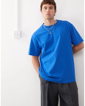 Weekday T-shirt oversize - Bleu