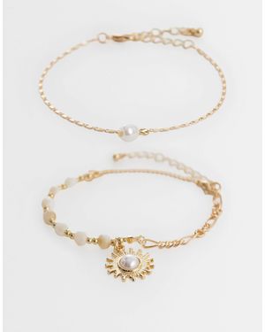ONLY – 2er-pack armbänder - Weiß