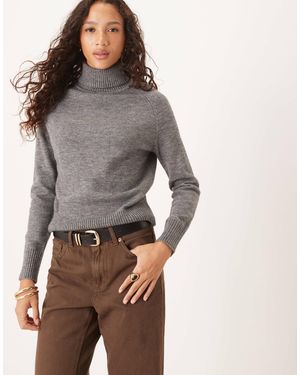 Glamorous – rollkragen-strickpullober - Grau