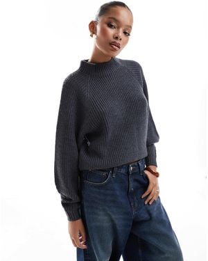 Threadbare High Neck Jumper - Blue