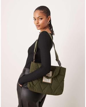 Barbour Mariah Mini Quilted Crossbody Tote Bag - Natural