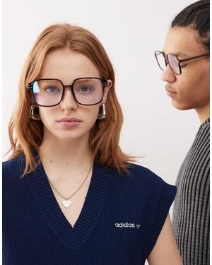 Reclaimed Vintage Unisex Oversized 70s Blue Light Glasses