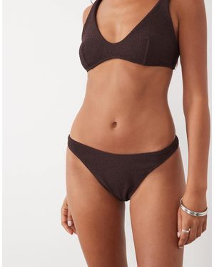 ARKET Co-ord Crinkle Bikini Bottom - Black