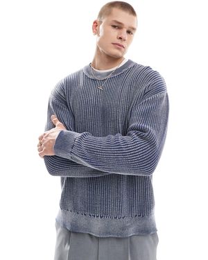 Weekday Daniel - pull oversize - délavé - Bleu