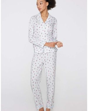 Tezenis Bouquet Print Long Pyjamas - White