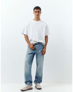 Pull&Bear Straight-Leg Jeans - Blue