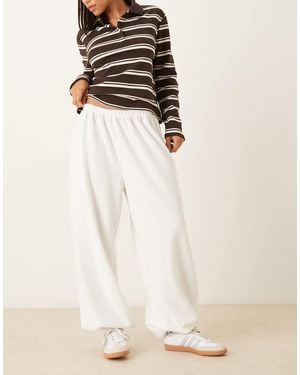 ASOS Supersoft Balloon Leg Trouser - White