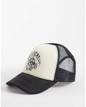 ICECREAM Cherry Logo Trucker Cap With Contrast Peak - Black