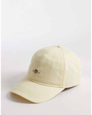 GANT Shield Logo Cotton Twill Baseball Cap - Natural