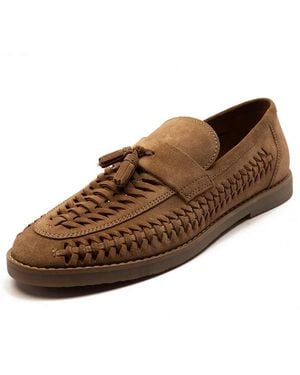 OFF THE HOOK 'Tiger' Loafer Tassel Casual Slip-On Leather Shoes - Brown