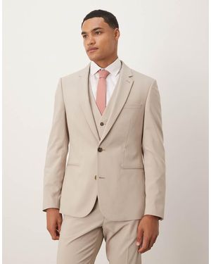 ASOS Skinny Suit Jacket - Natural