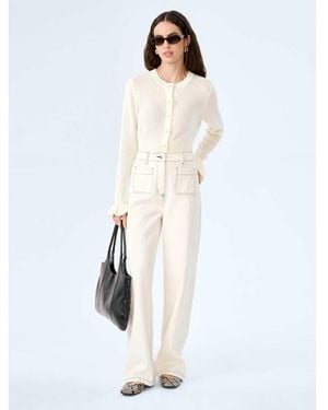 OMNES Jeans Orielle High-Rise Jeans With Patch Pockets - White
