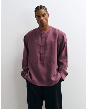 ASOS Oversized Henley Overhemd - Paars