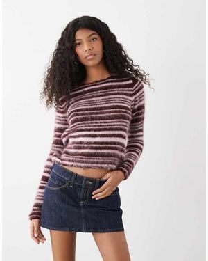 Collusion Knitted Stripe Top - Red