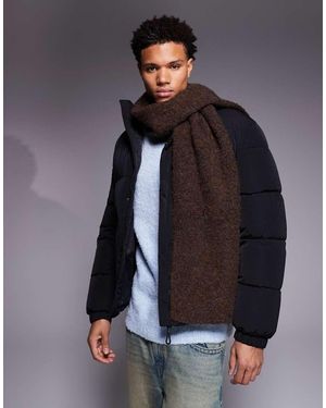 River Island Mixed Yarn Boucle Scarf - Grey