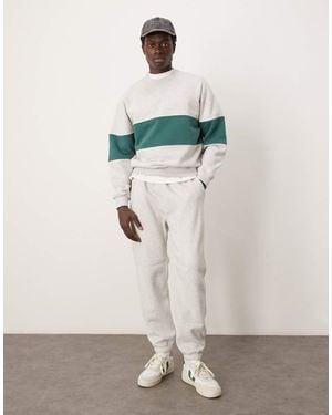 Abercrombie & Fitch Premium Open Hem jogger - Natural