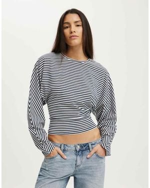 Cotton On Blair Batwing Long Sleeve - Blue