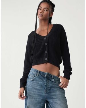 Stradivarius – strickjacke - Blau