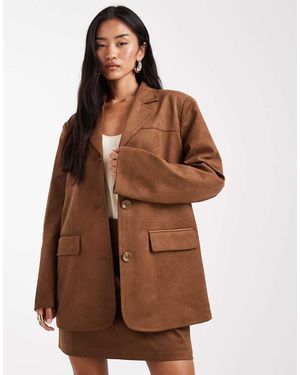 Object Americana Color Camel De Antelina Premium De (Parte De Un Conjunto)-Neutro - Marrón