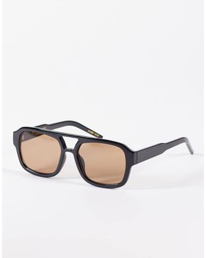 A.Kjærbede Gafas De Sol Negras De Estilo Aviador Extragrandes Kaya De - Neutro