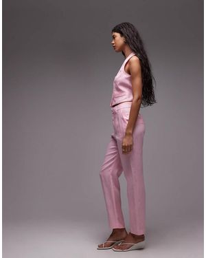 Mango Linen Tailored Trouser Co-ord - Grey